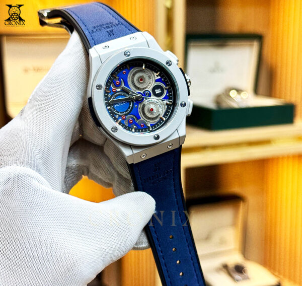 Hublot New Model Quartz Watch – Date Feature & Rubber Strap with Master Lock
