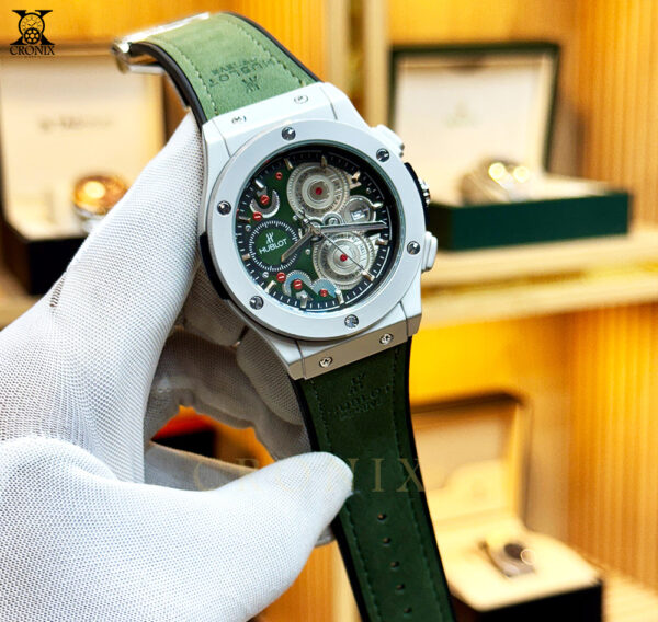Hublot New Model Quartz Watch – Date Feature & Rubber Strap with Master Lock