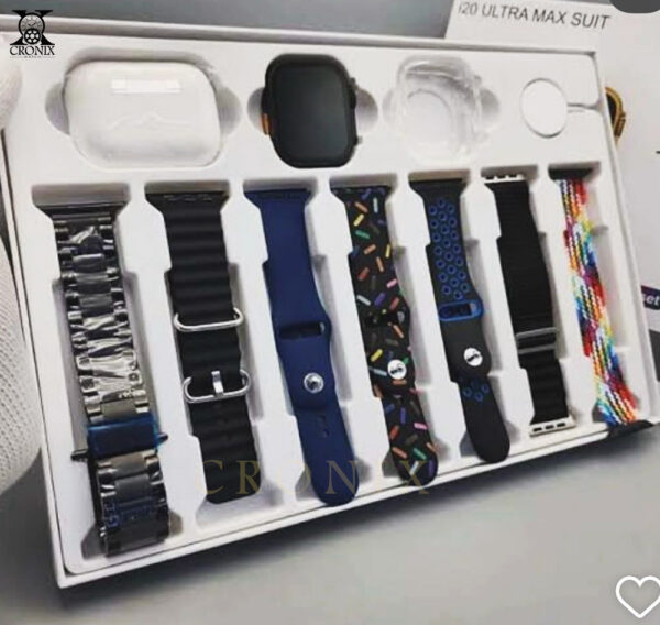 I20 Ultra Max Suit – 7-in-1 Smart Watch with Earbuds
