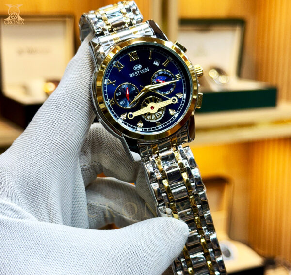 Bestwin Original Chronograph Watch – Quartz Movement with Moonphase & Butterfly Lock