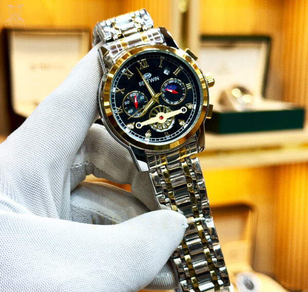 Bestwin Original Chronograph Watch – Quartz Movement with Moonphase & Butterfly Lock