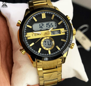 TOMI Original – Digital & Analog Watch | Steel Chain | Multi-Function Display
