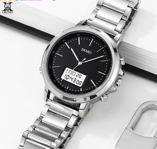Skmei Original – Dual Time Stainless Steel Watch | Full Function
