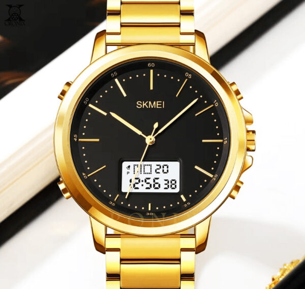 Skmei Original – Dual Time Stainless Steel Watch | Full Function